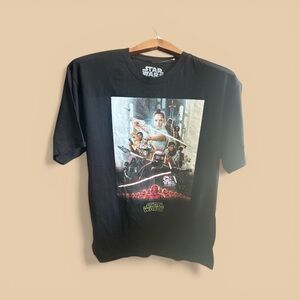 Star Wars Black Short Sleeve Mens Large Tee with Colorful Poster Graphic